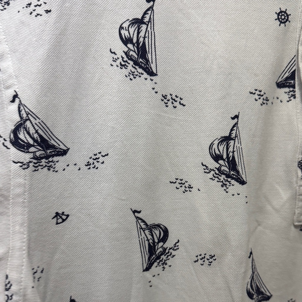 Ralph Lauren Blue Label White Sailboat XL Polo Shirt - Picture 4 of 9